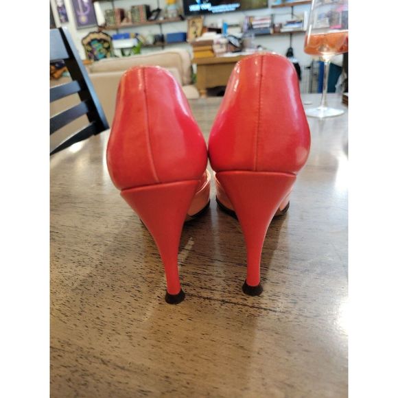 Vintage 1960s Pink Ombre heels with triangle embellishment Do.Inic Romano - Picture 8 of 13